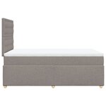 vidaXL Sommier à lattes de lit avec matelas Taupe 120x200 cm Tissu
