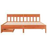 vidaXL Cadre de lit sans matelas cire marron 180x200cm bois pin massif