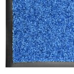 vidaXL Paillasson lavable Bleu 90x150 cm