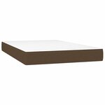 vidaXL Sommier à lattes de lit matelas et LED marron foncé 120x190 cm