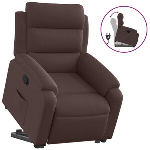vidaXL Fauteuil inclinable marron foncé tissu