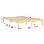 vidaXL Cadre de lit sans matelas bois massif