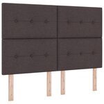 Tête de lit capitonnée marron foncé 160 cm en tissu