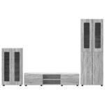 vidaXL Ensemble meuble TV FLORIN Gris Sonoma Bois d'ingénierie