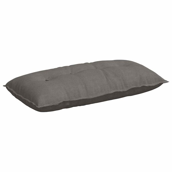 vidaXL Coussin de Dos Gris clair 100 x 50 cm Tissu en velours côtelé