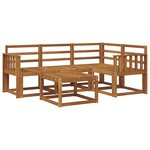 vidaXL Ensemble de canapés d'extérieur 5 pc Naturel