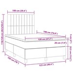 vidaXL Sommier à lattes de lit avec matelas rose 120x190 cm velours