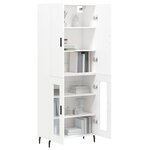 vidaXL Buffet haut Blanc 69 5x34x180 cm Bois d'ingénierie