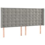 vidaXL Sommier à lattes de lit matelas et LED Gris clair 180x200 cm