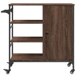vidaXL Chariot de cuisine chêne marron bois d'ingénierie