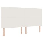 vidaXL Tête de lit LED Crème 200 cm Tissu en velours côtelé