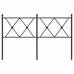vidaXL Tête de lit de remplacement métal noir 137 cm