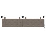 vidaXL Tête de lit suspendue Avec lumière LED Gris PU antique