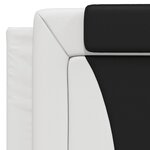 vidaXL Lit avec matelas blanc et noir 100x200 cm similicuir