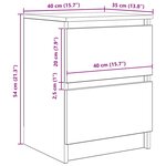vidaXL Meuble TV blanc 40x35x54 cm bois d'ingénierie