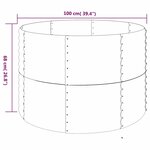 vidaXL Lit surélevé de jardin Acier galvanisé 100x100x68cm gris