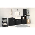 vidaXL Ensemble de meubles de salle de bain 4 Pièces Chêne noir