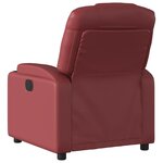 vidaXL Fauteuil inclinable Rouge bordeaux Similicuir