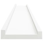 vidaXL Étagères à rebord pour cadre photo 2 Pièces Blanc 80x9x3 cm MDF