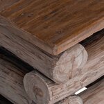 vidaXL Tabouret Naturel 30 x 30 x 38 cm Bois de teck massif