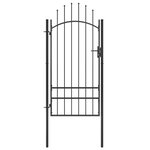 vidaXL Portail de jardin Acier 1x2 5 m Noir