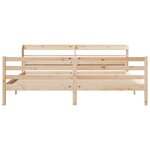 vidaXL Cadre de lit avec tête de lit sans matelas 200x200 cm