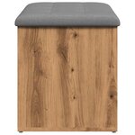 vidaXL Banc de rangement chêne artisanal 82x42x45 cm bois d'ingénierie