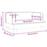 vidaXL Canapé pour enfants gris 60x40x30 cm similicuir