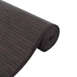 vidaXL Tapis rectangulaire marron foncé 70x500 cm bambou