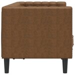 vidaXL Canapé Chesterfield avec traversins 2 places similicuir daim