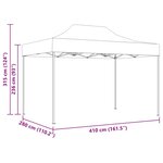 vidaXL Tente de réception pliable 3x4 m Acier Anthracite