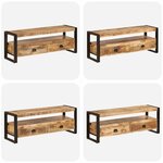 vidaXL Meuble TV 120x35x45 cm Bois solide de manguier