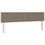 vidaXL Sommier à lattes de lit avec matelas taupe 120x190 cm tissu