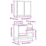 vidaXL Ensemble de meubles de salle de bain 2 Pièces Sonoma gris