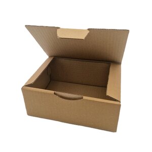 Lot de 150 boites postales à tirettes marrons : 180 x 100 x 50 mm petite cannelure