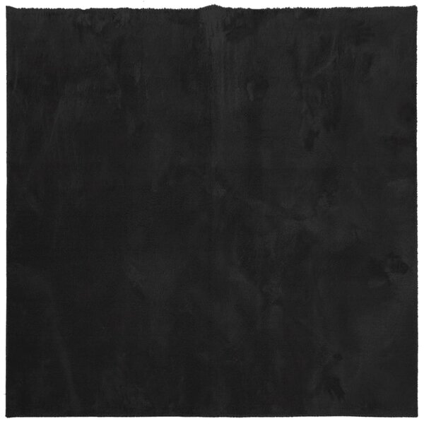 vidaXL Tapis HUARTE à poils courts doux et lavable noir 200x200 cm