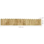 vidaXL Rouleau de bordure Vert 120 cm Bois de pin imprégné