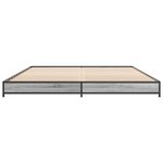 vidaXL Cadre de lit sonoma gris 140x190 cm bois d'ingénierie et métal