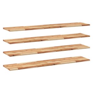 vidaXL Étagères flottantes 4 Pièces 160x30x2 cm acacia massif à l'huile