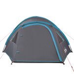 vidaXL Tente de camping à dôme 4 personnes bleu imperméable