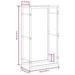 vidaXL Portant de bois de chauffage Noir mat 50x28x94 cm Acier