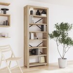 vidaXL Bibliothèque 7 niveaux 80x30x200 cm Bois solide d'acacia