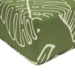 vidaXL Coussin de Siège d'Extérieur Feuilles Vertes 111 5 x 40 x 8 cm