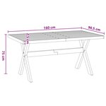 vidaXL Table de salle à manger / Table de repas NOAIN 160 cm