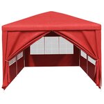 vidaXL Tente de fête 600 x 300 x 255 cm Rouge PE et acier