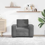 vidaXL Fauteuil gris foncé 100x78x84 cm velours