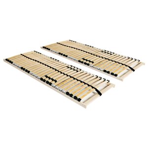 vidaXL Sommiers à lattes sans matelas 2 Pièces avec 28 lattes 70x200 cm