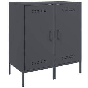 vidaXL Buffets 2 Pièces anthracite 36x39x79 cm acier