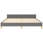 vidaXL Cadre de lit avec tête de lit Gris foncé 160 x 200 cm Tissu