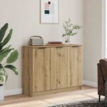 vidaXL Buffet chêne artisanal 90 5x30x70 cm bois d'ingénierie